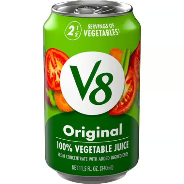 V8 Vegetable Juice.